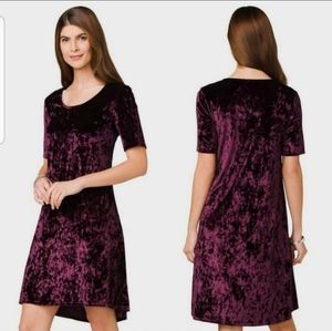 Westport 1962 Purple Crushed Velvet Shift Dress